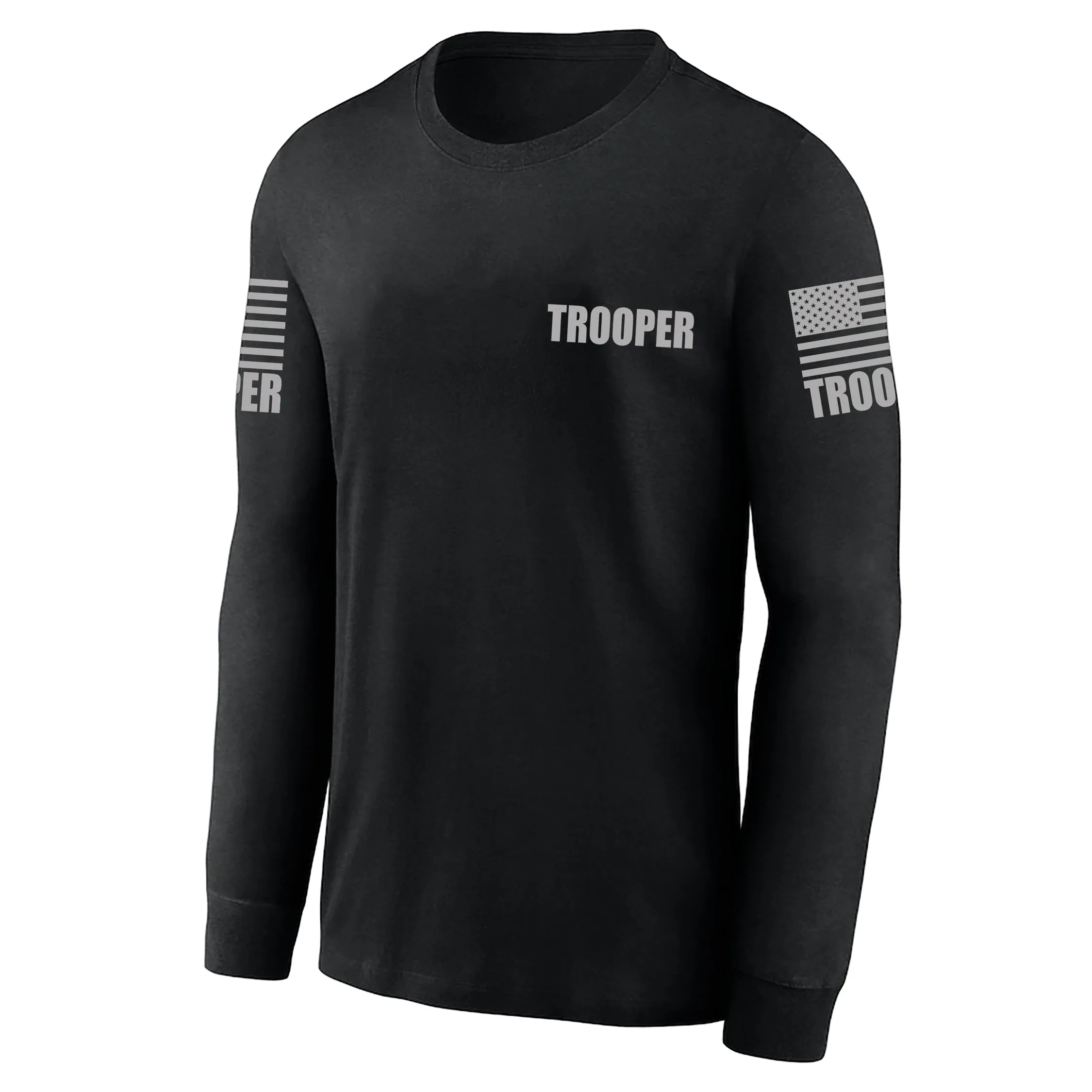 Black Trooper Men's Shirt - Long Sleeve (Gray)
