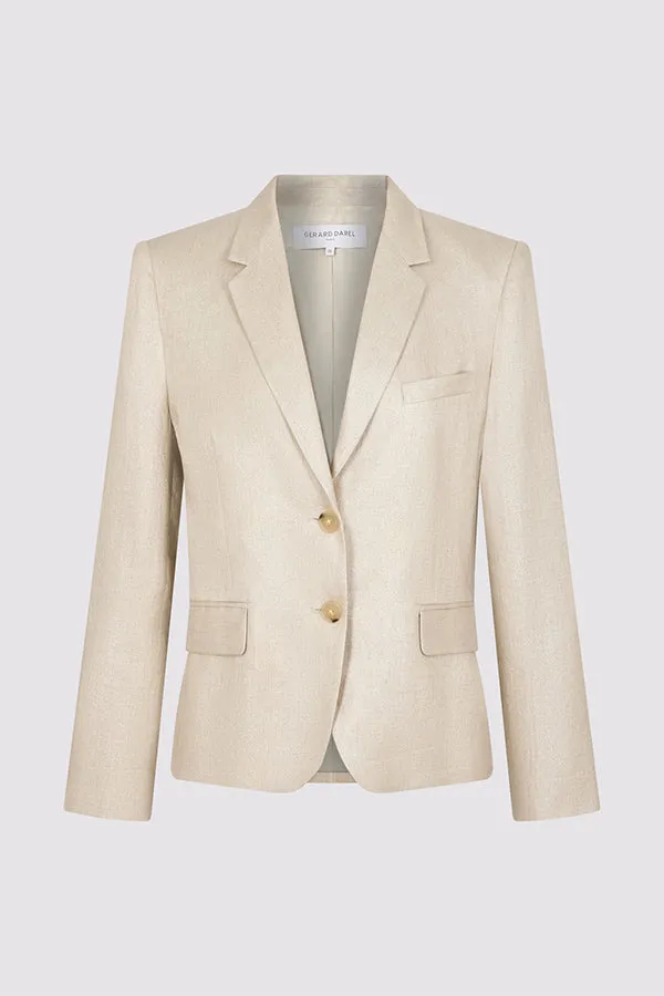 BRENDI LINEN GOLD LUREX JACKET