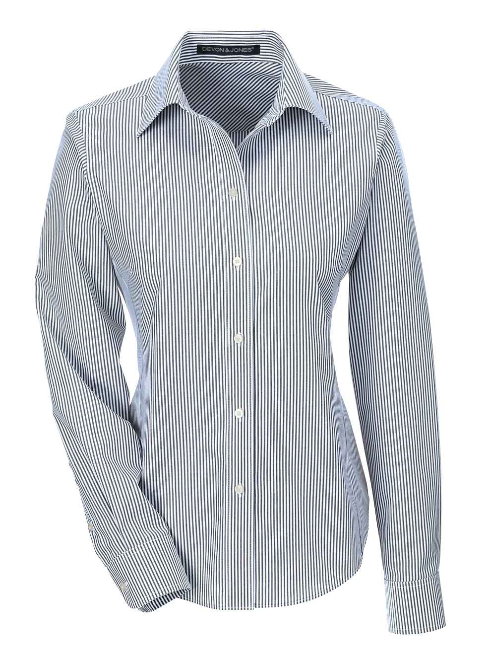 C1697W Ladies Crown Collection Banker Stripe Shirt