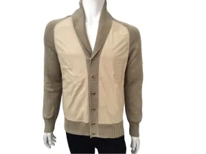 Calfskin & Cotton Cardigan