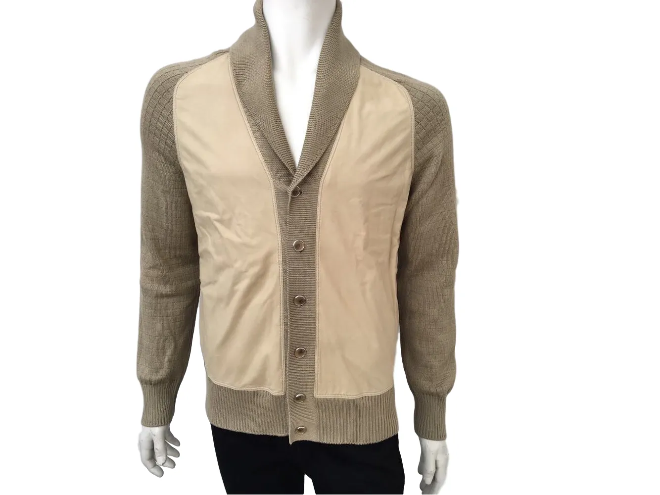 Calfskin & Cotton Cardigan