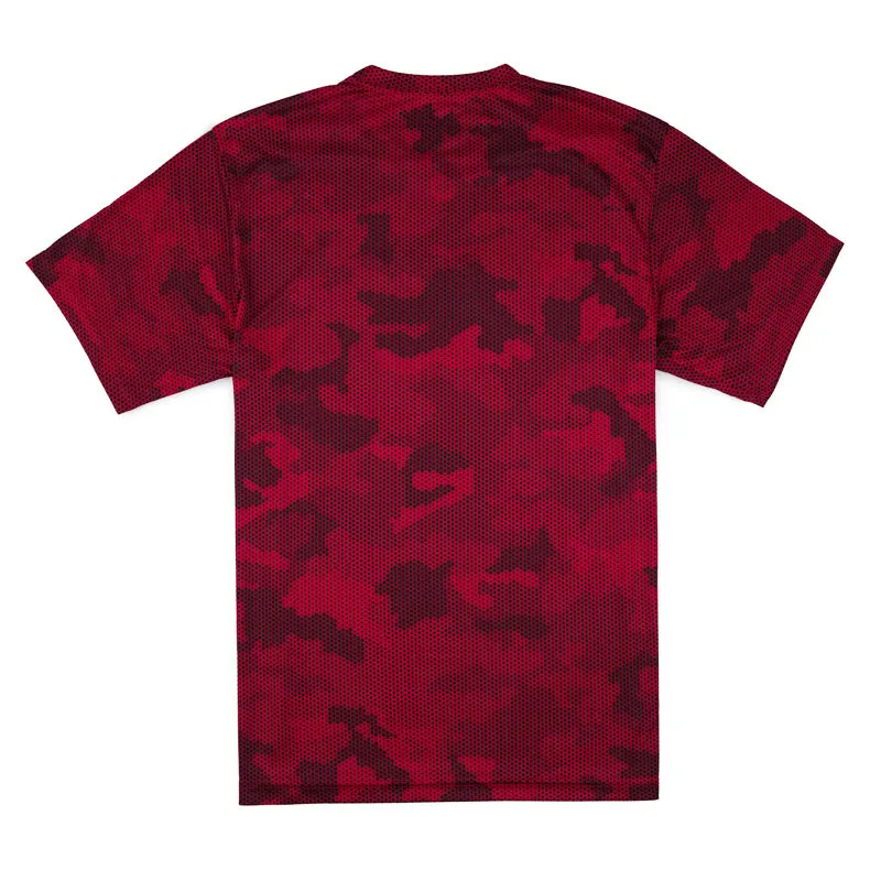 Camo Hex Tee - Deep Red