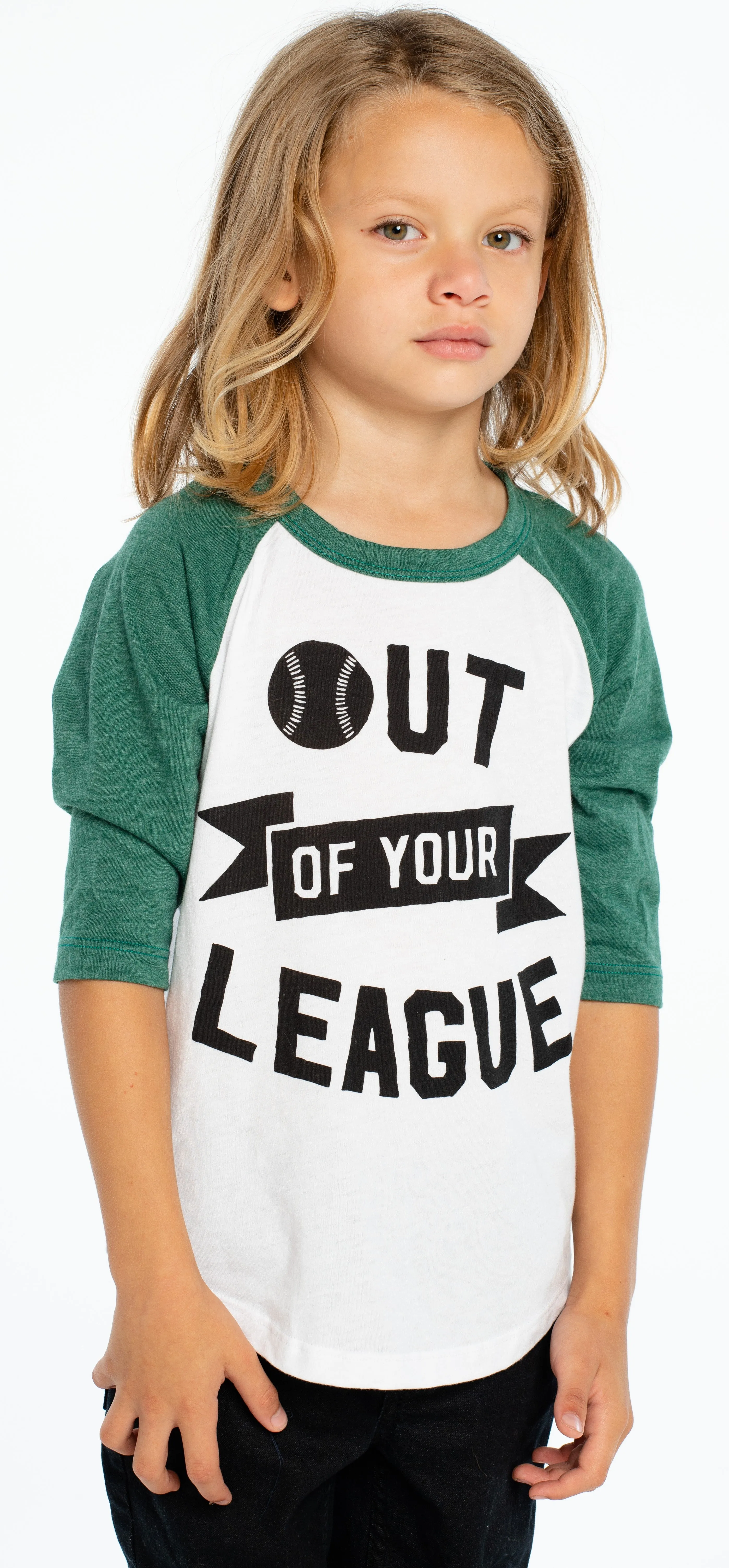 Chaser Out of Your League Raglan Baseball Tee