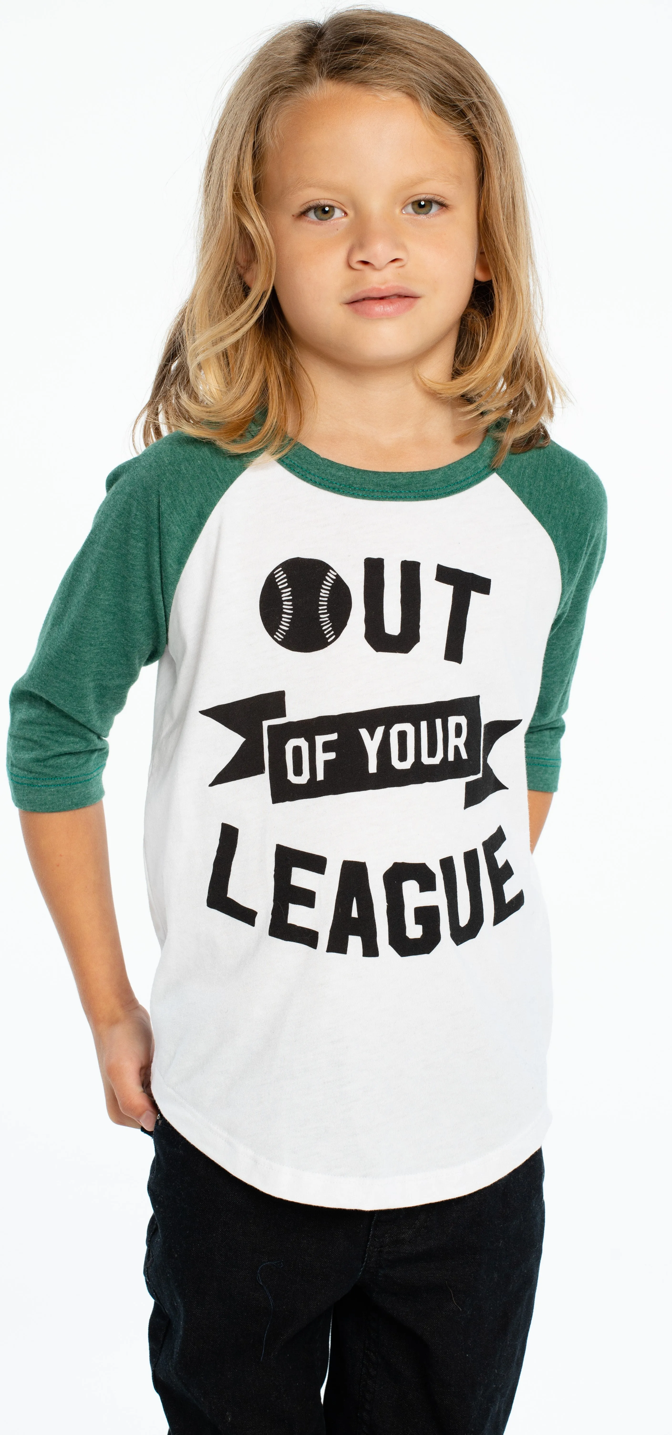 Chaser Out of Your League Raglan Baseball Tee