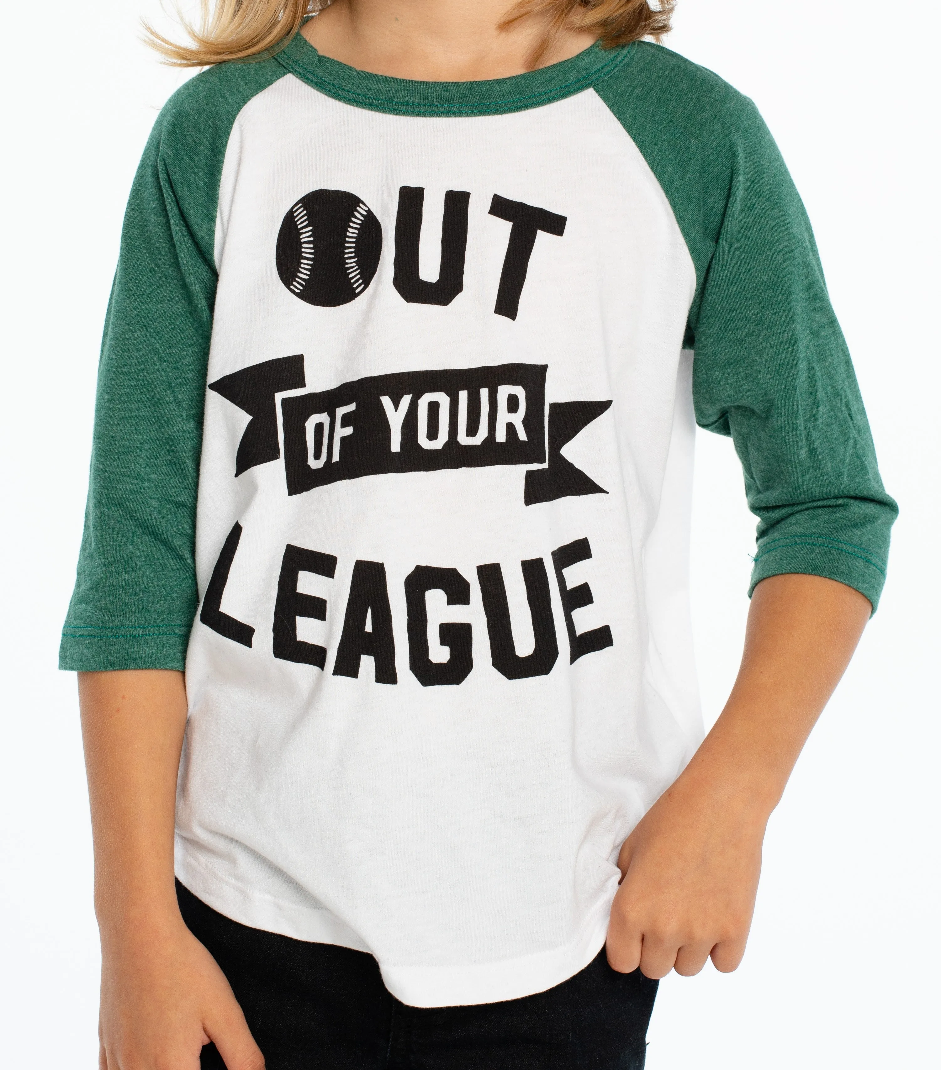 Chaser Out of Your League Raglan Baseball Tee