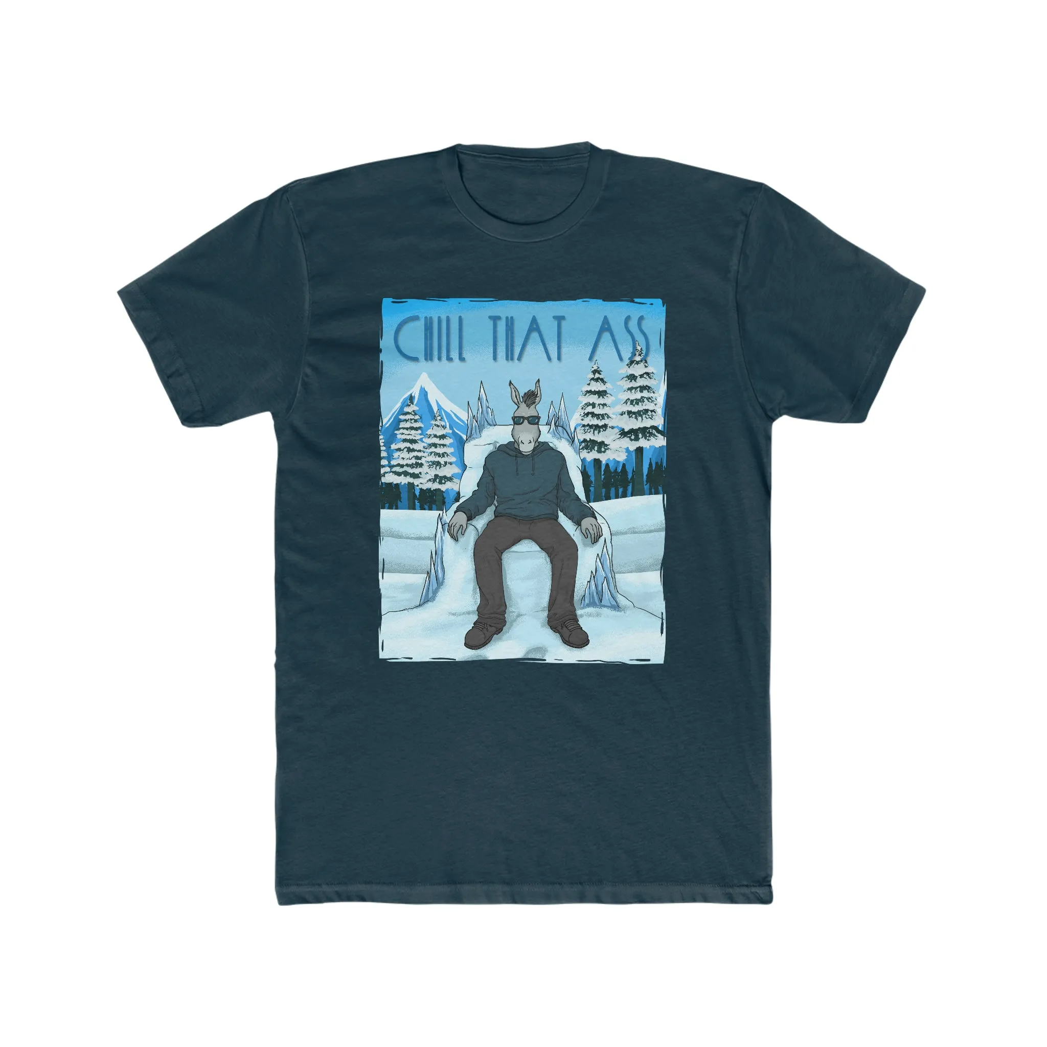 Chill Donkey on Men's Cotton Crew