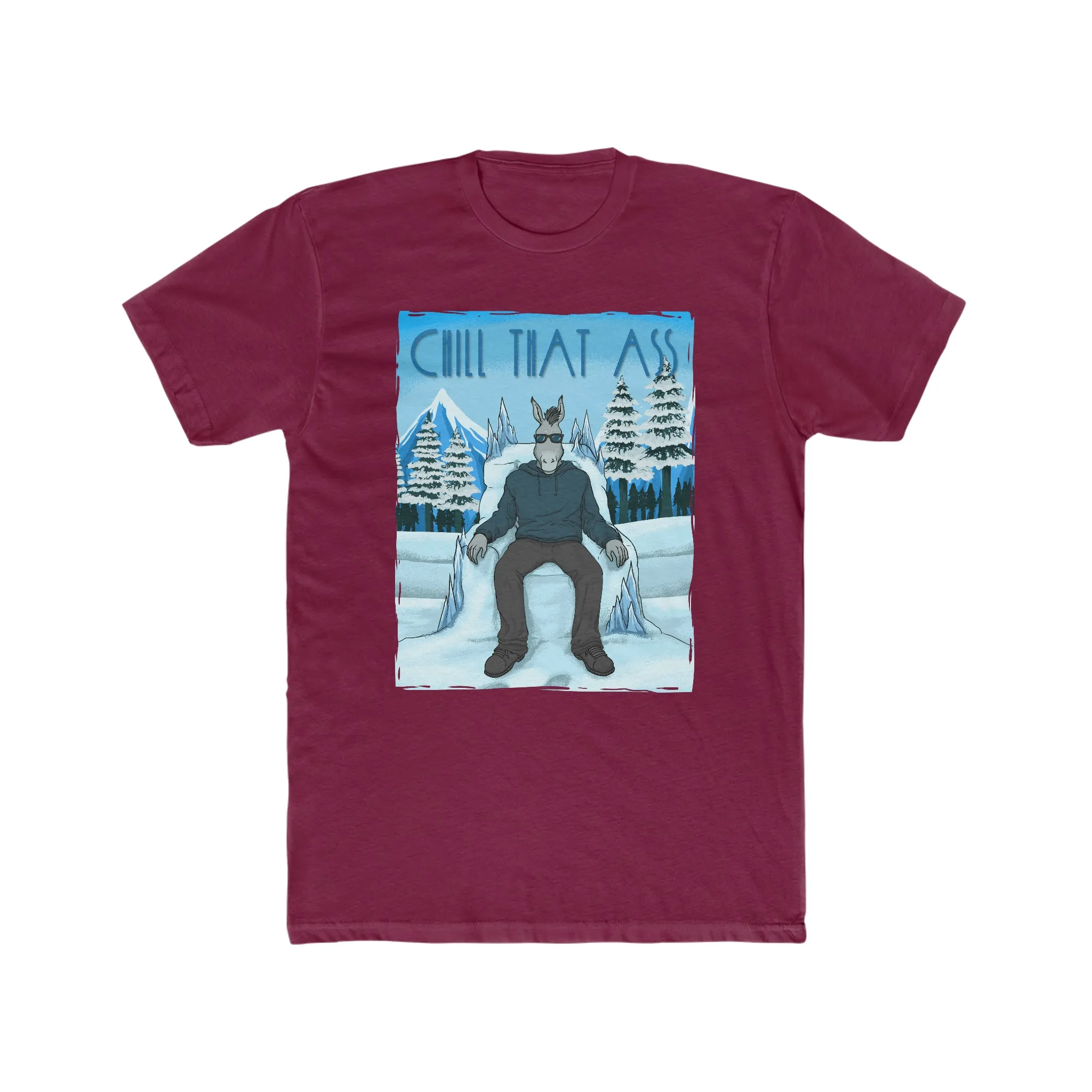 Chill Donkey on Men's Cotton Crew