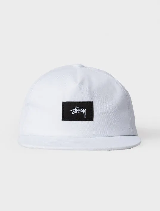 Cotton Linen Twill Strapback Hat White