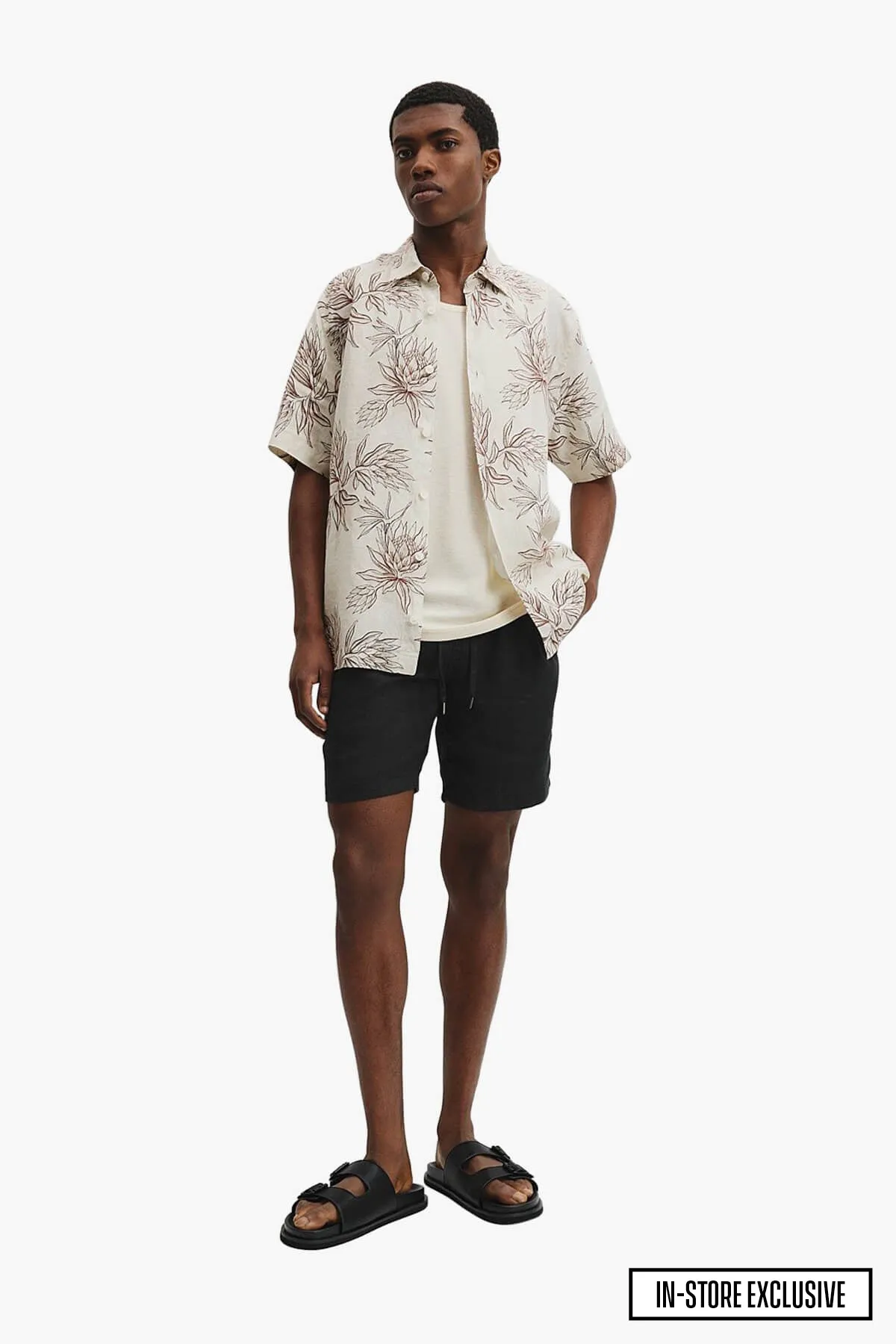 Country Road | Linen Short Sleeve Botanical Shirt