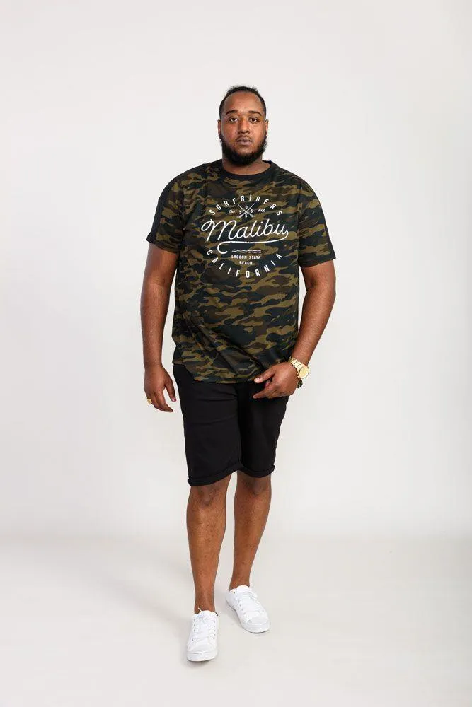 D555 Men's SULLIVAN Ao Camo T-Shirt With Chest Print in Camo 2XL to 6XL