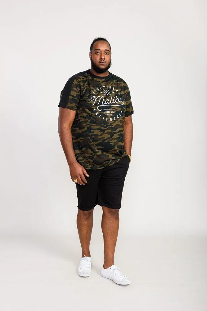 D555 Men's SULLIVAN Ao Camo T-Shirt With Chest Print in Camo 2XL to 6XL