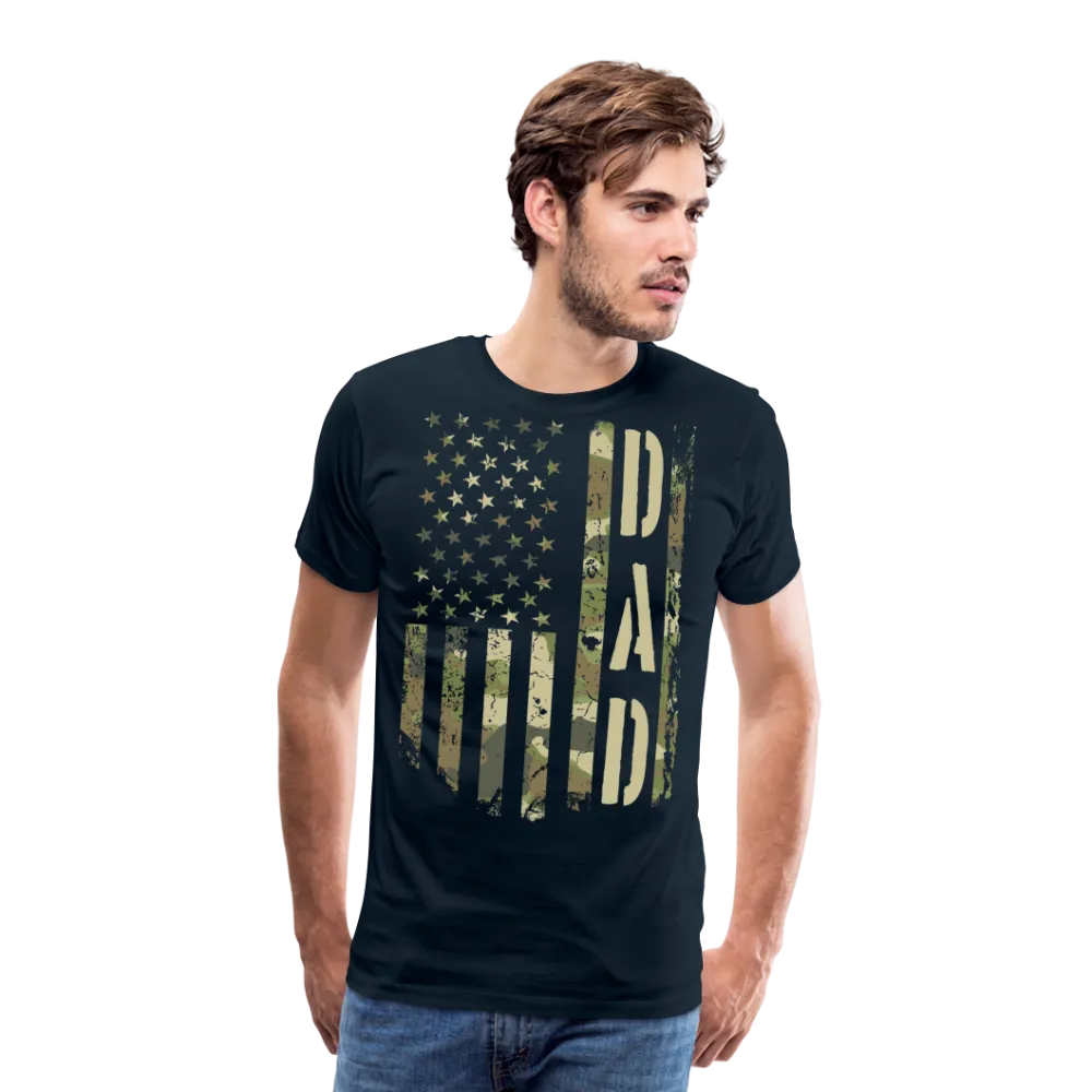 Dad Camo American Flag Men's Premium T-Shirt