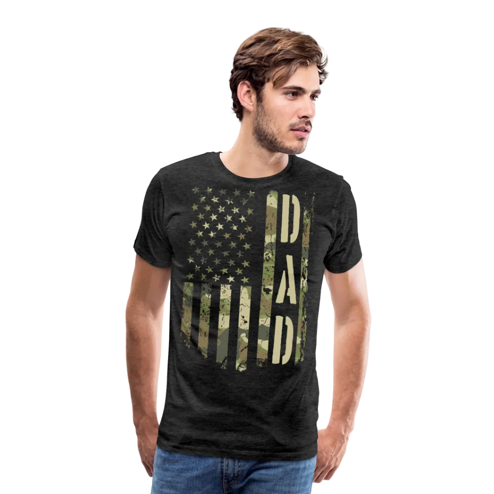 Dad Camo American Flag Men's Premium T-Shirt