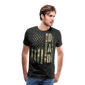 Dad Camo American Flag Men's Premium T-Shirt