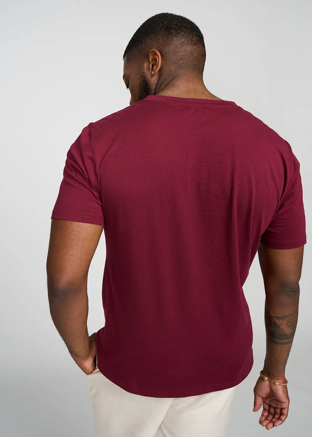 Dayo Men's African Print T-shirt (Red Yellow Vines)