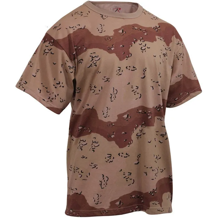 Desert Camouflage 6 Color Chocolate Chip Camo Military T-Shirt