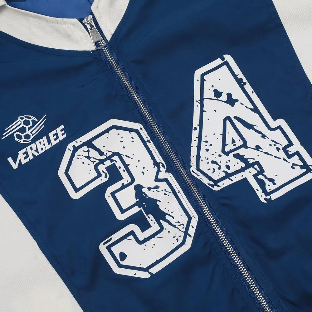 Digital Printing Stitching Color-block Jacket Baseball Suit Men's Autumn American Style Street Trendy Loose Lapel Long-sleeved Jacket