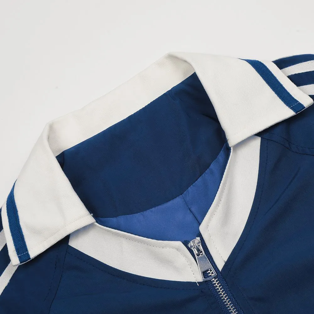 Digital Printing Stitching Color-block Jacket Baseball Suit Men's Autumn American Style Street Trendy Loose Lapel Long-sleeved Jacket
