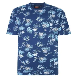 Espionage Men's Plus Size Crew Neck Palm Print Tee 2XL to 8XL