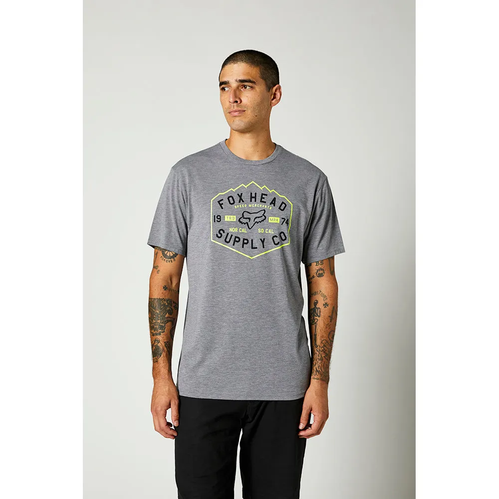 FOX BACKBONE SS TECH TEE [HEATHER GRAPHITE]