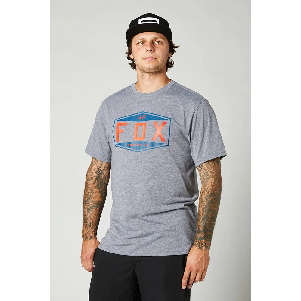 Fox Emblem Ss Tech Tee - Heather Graphite L