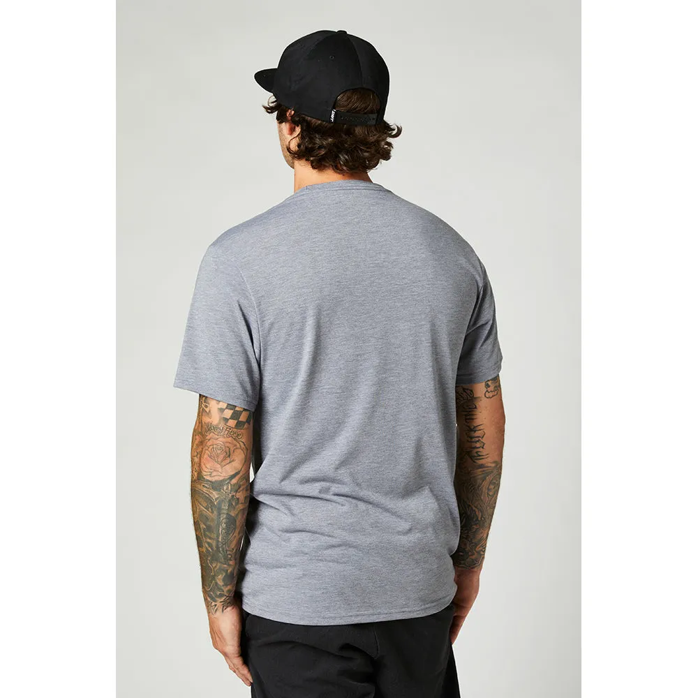Fox Emblem Ss Tech Tee - Heather Graphite L