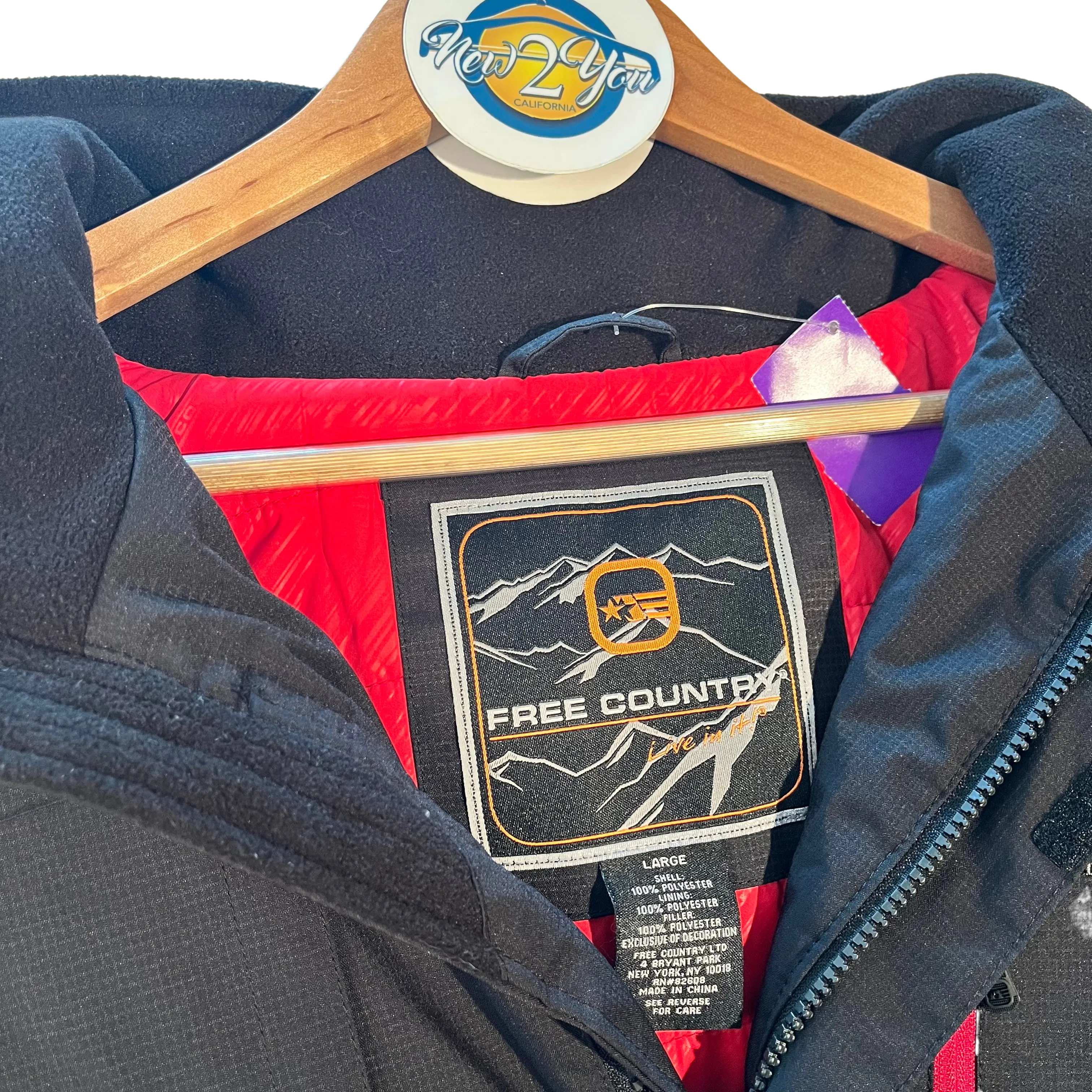 Free Country Black/Red Snow Jacket