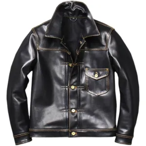 Free Shipping,Brand Mens Horsehide Coat,man Genuine Leather Jacket.506XX Style Tanned Leather Jacket,slim clothes.wholesales
