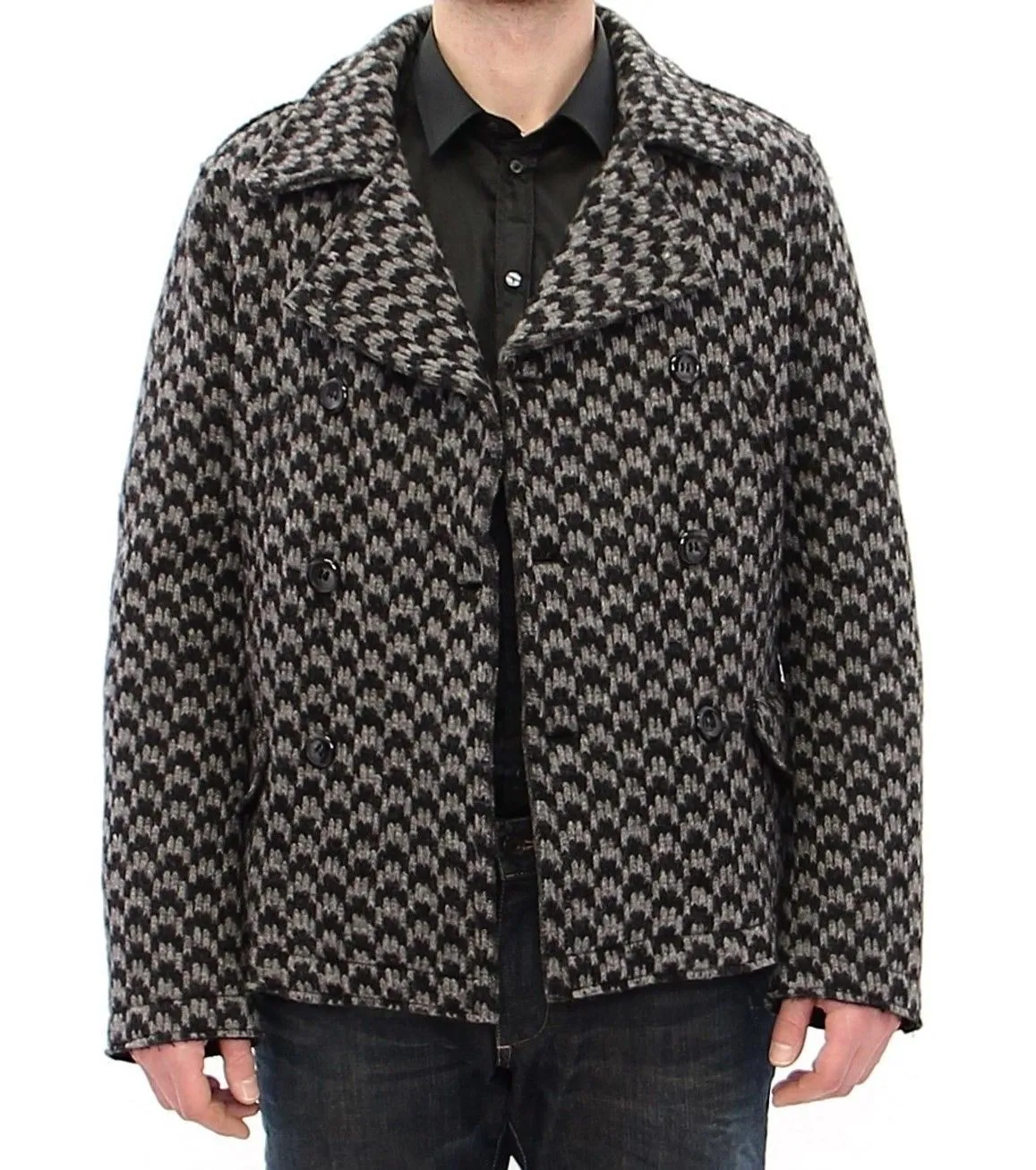 Gray Double Breasted Jacket