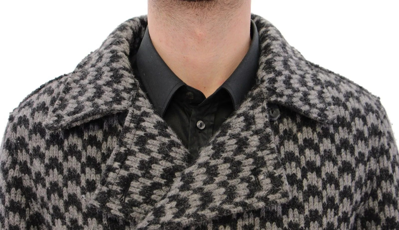 Gray Double Breasted Jacket