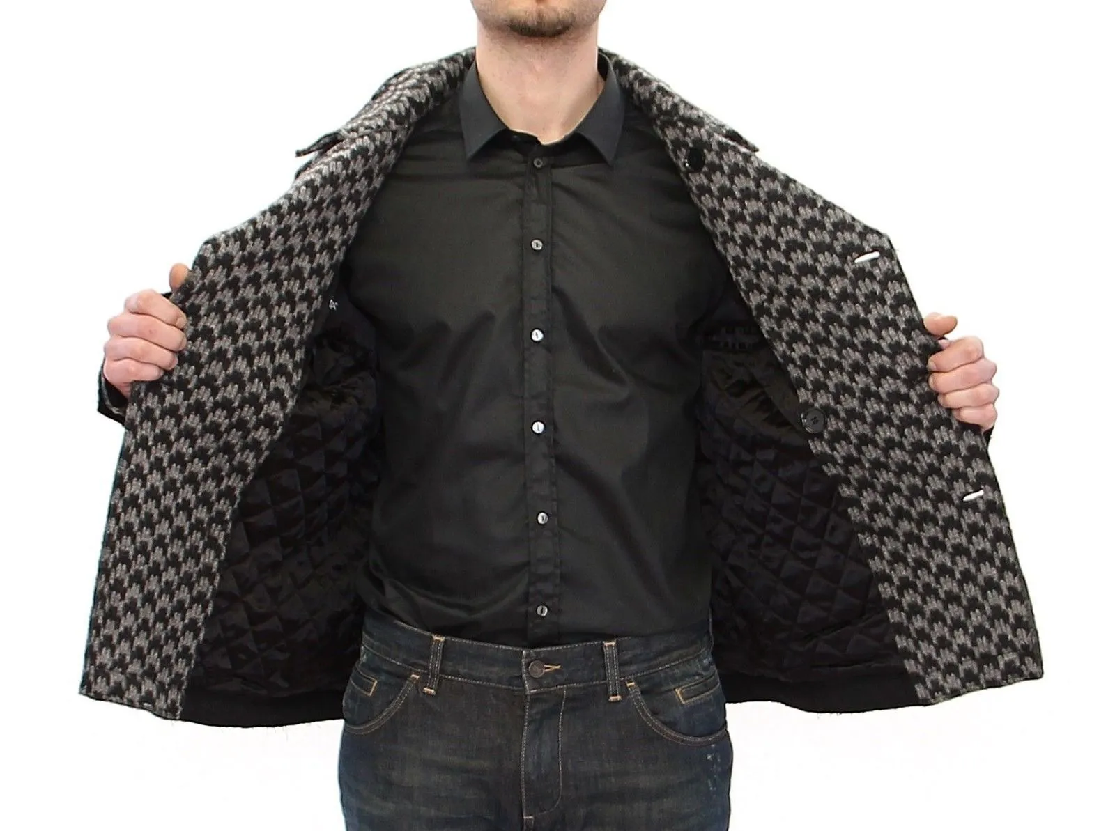 Gray Double Breasted Jacket