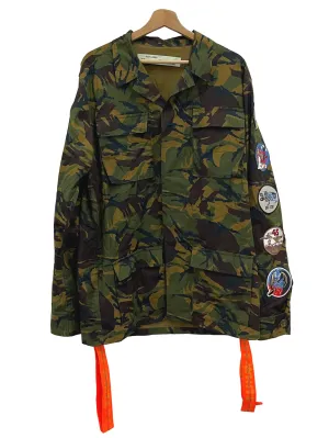 Green Camo Button Jacket
