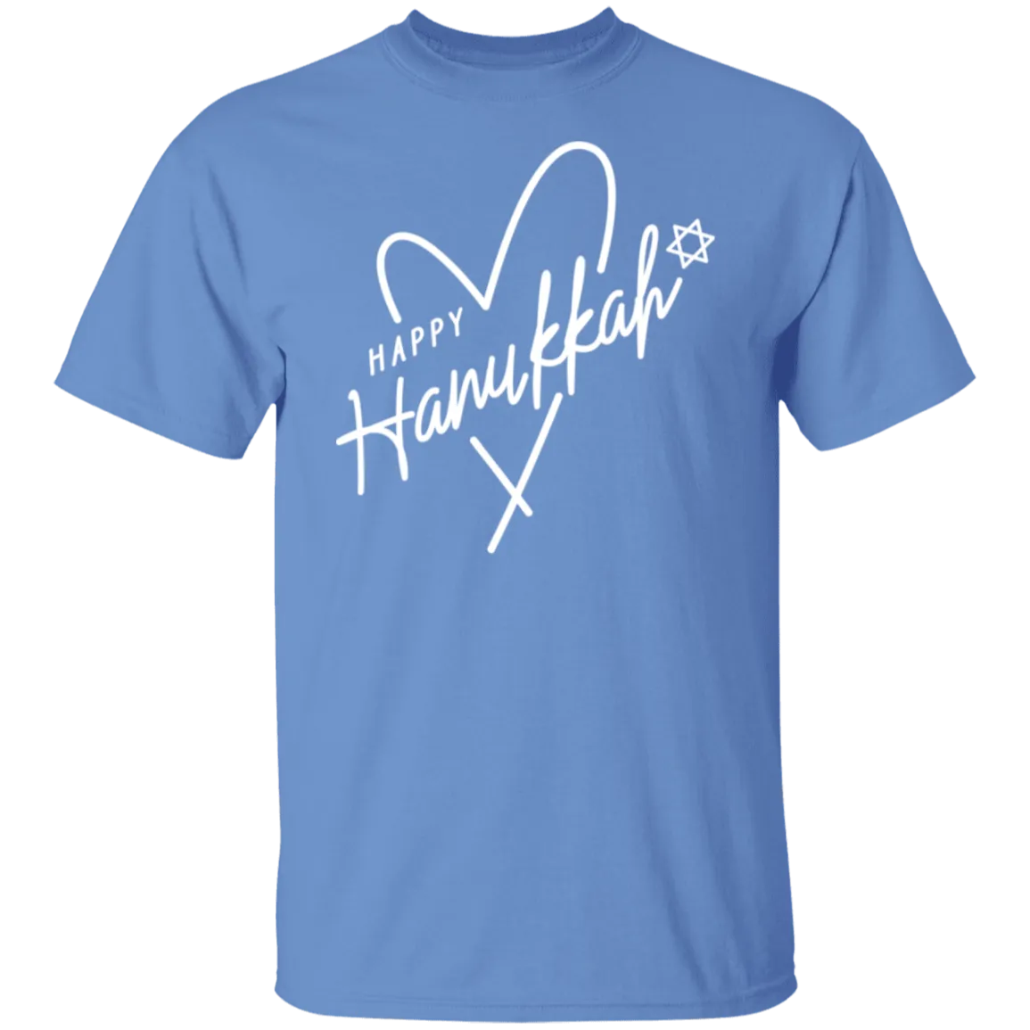 Hanukkah White Heart T-Shirt