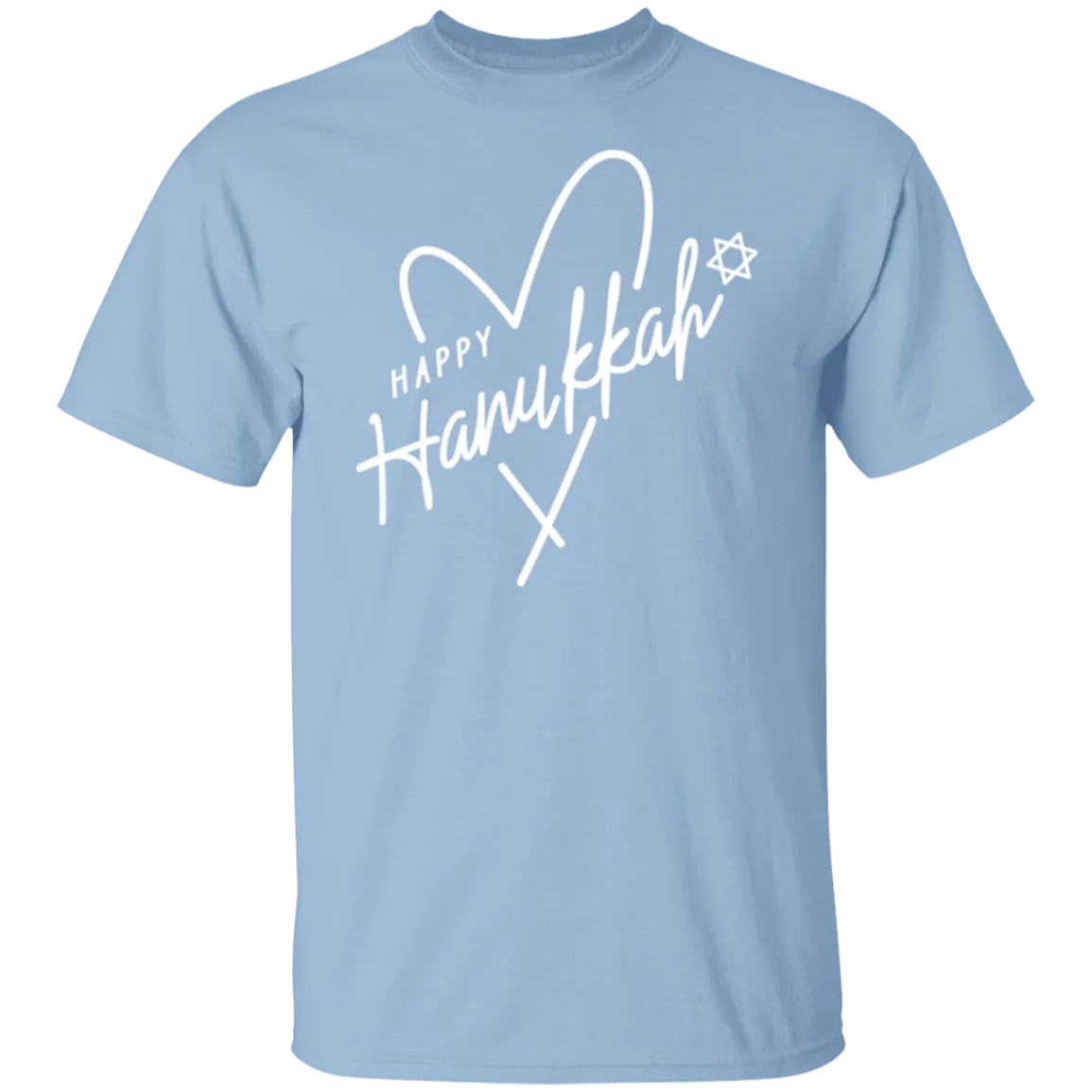 Hanukkah White Heart T-Shirt