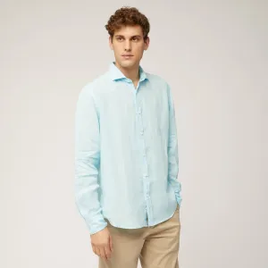 Harmont & Blaine Linen Shirt - Cobalt Blue