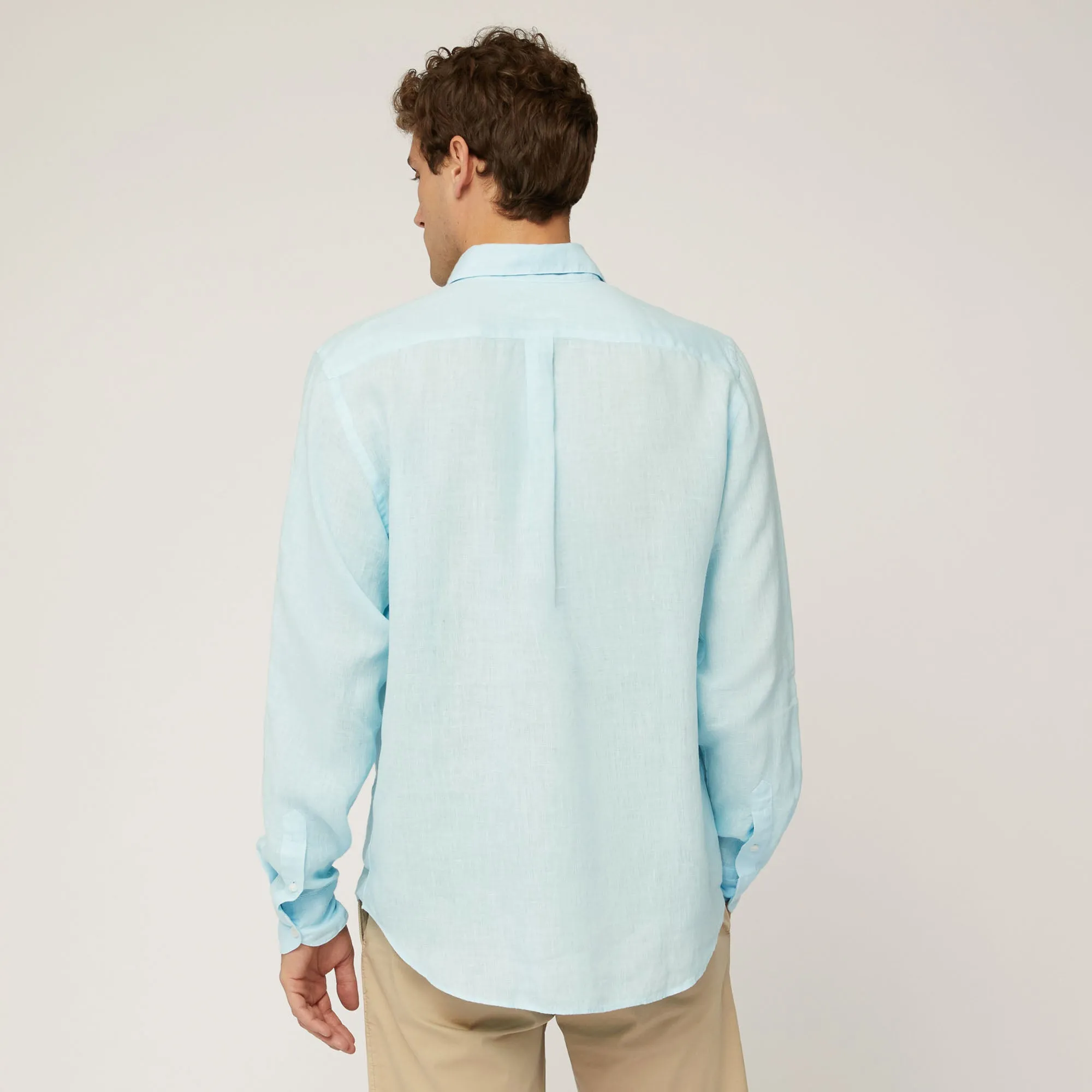 Harmont & Blaine Linen Shirt - Cobalt Blue