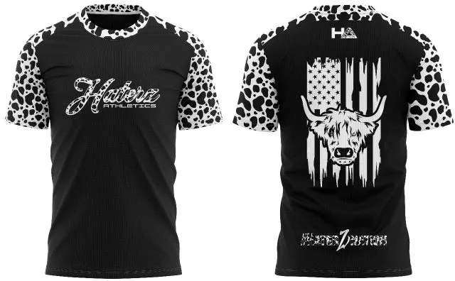 HaterZ Athletics Cowprint Black SS Shirt