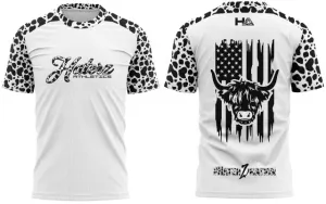 HaterZ Athletics Cowprint White SS Shirt