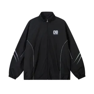 High Street Trendy Brand Loose Vertical Collar Jacket Jacket Men's Baseball Suit Stitching Inlaid Striped Casual Spring And Autumn Rush Clothes