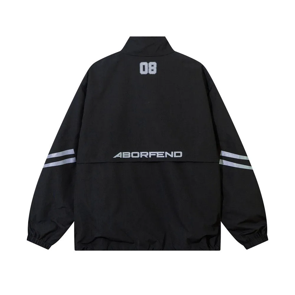 High Street Trendy Brand Loose Vertical Collar Jacket Jacket Men's Baseball Suit Stitching Inlaid Striped Casual Spring And Autumn Rush Clothes