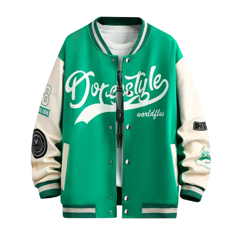 Hip Hop Casual Baseball Coat Slim Fit Unisex Baseball Uniform Bomber Jackets For Men's Youth Trend College Wear Autumn