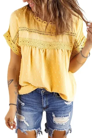 Hollow Out Short Sleeve T-shirts