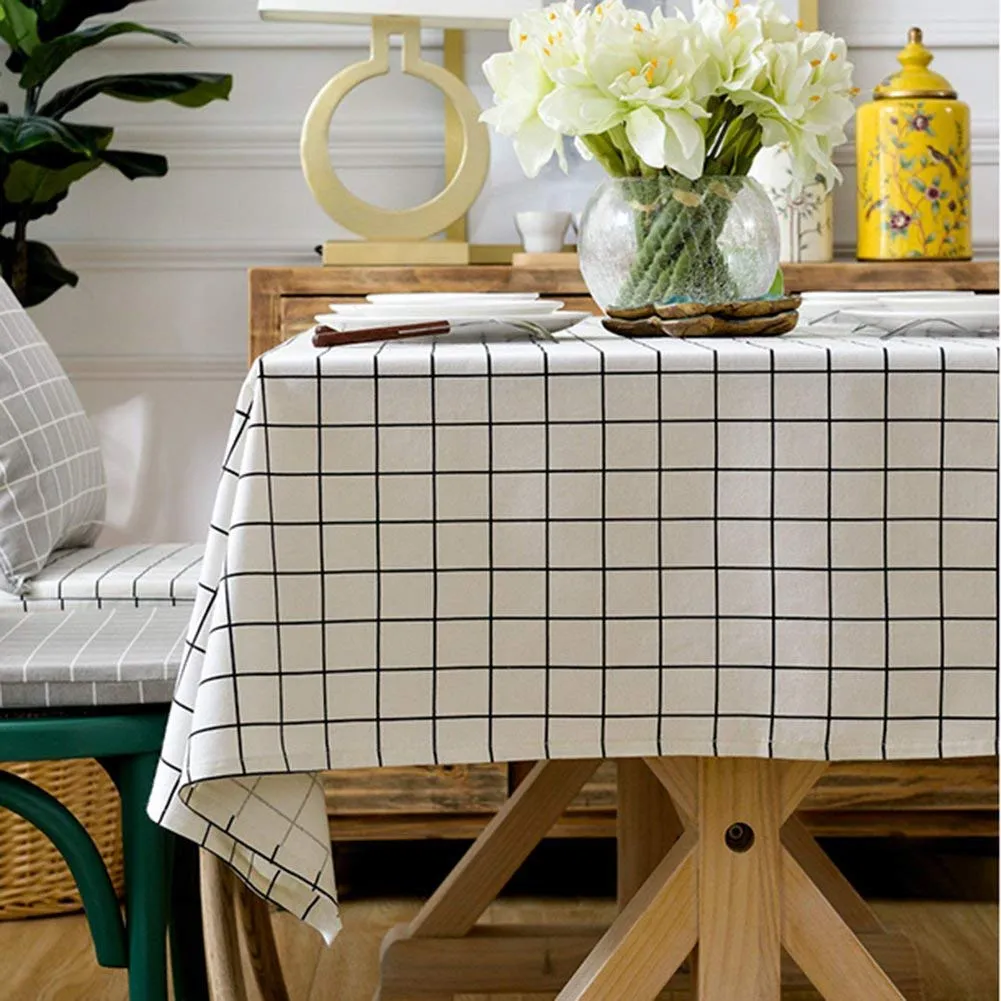 Homlly Checked Table Cover Cloth