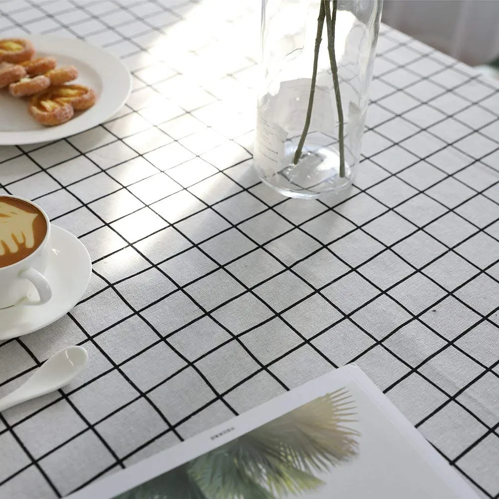 Homlly Checked Table Cover Cloth
