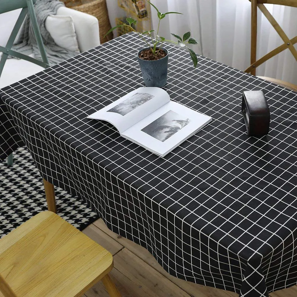 Homlly Checked Table Cover Cloth
