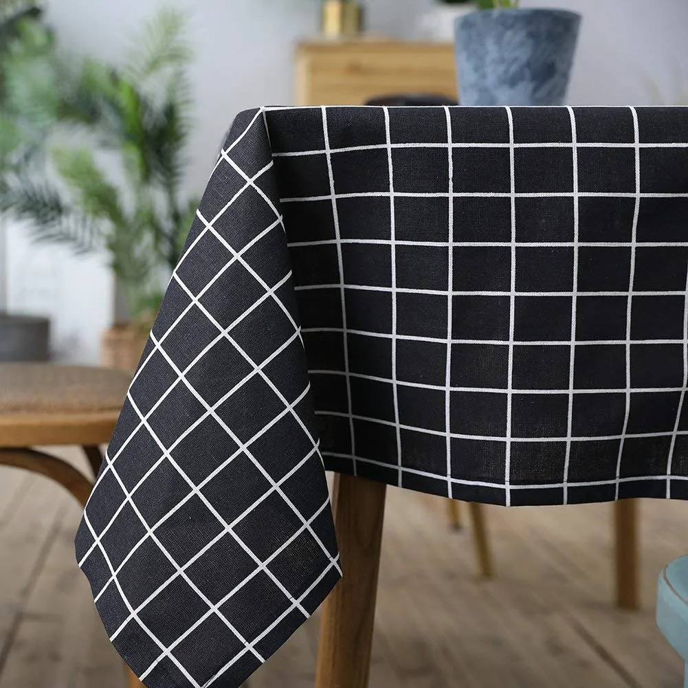 Homlly Checked Table Cover Cloth
