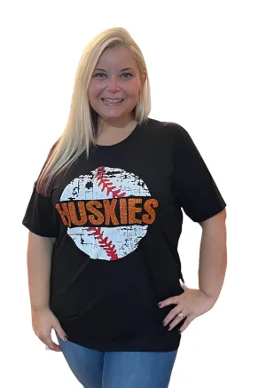 Huskies Baseball Black Shirt