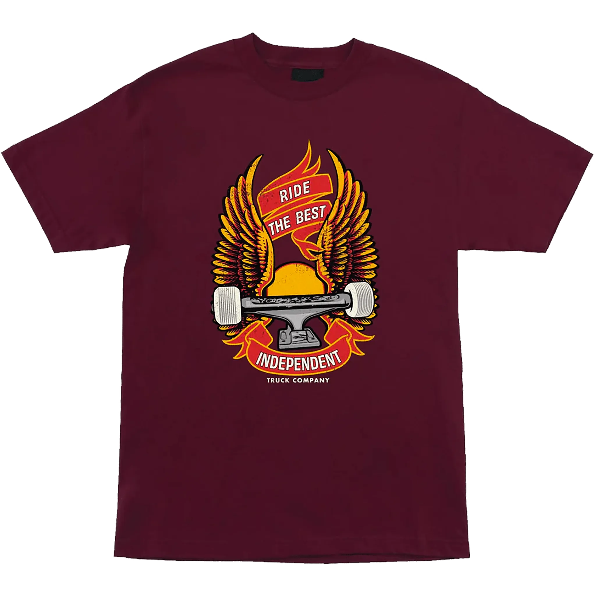 Independent Ride Free Tee Athletic Maroon