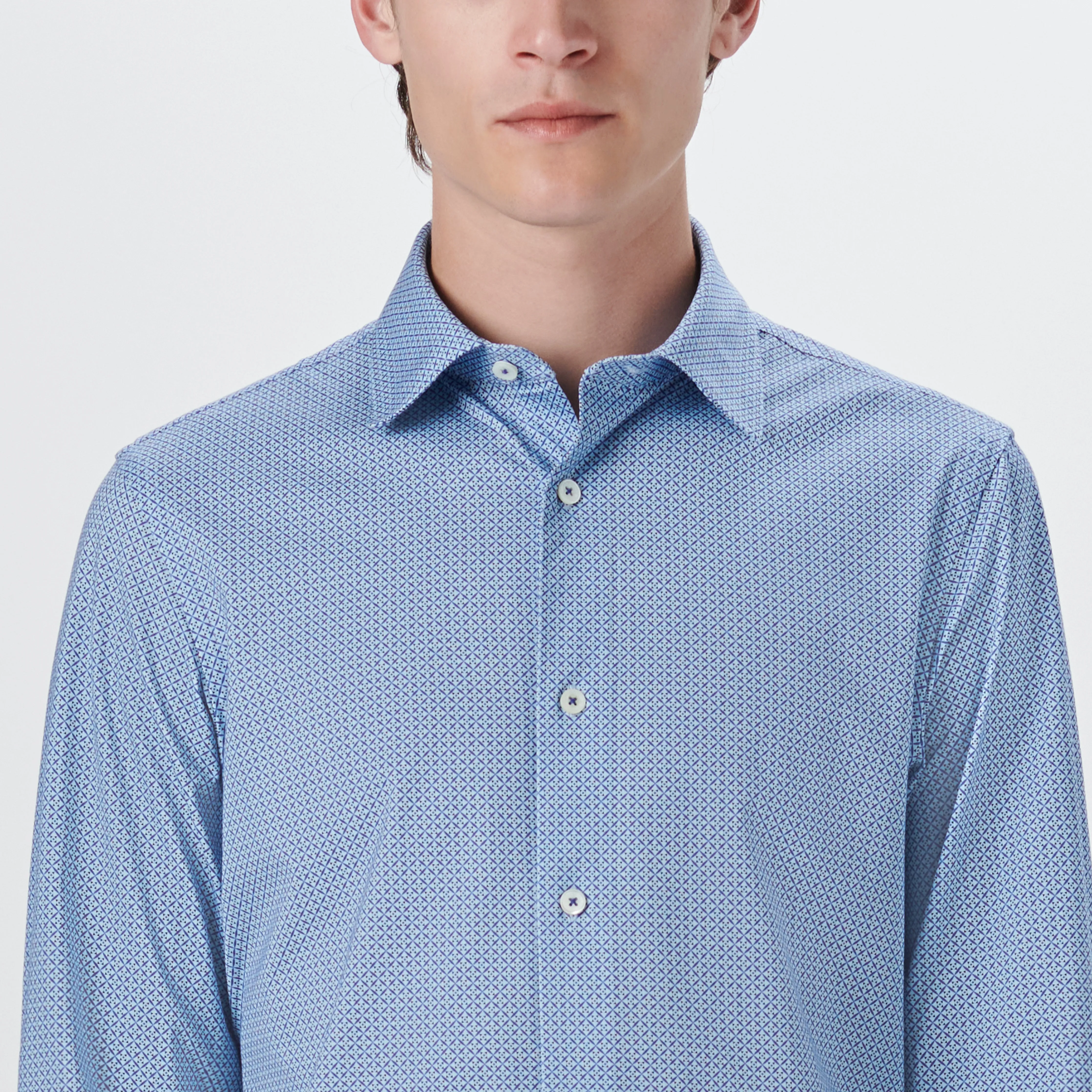 JAMES Diamond Check OoohCotton Shirt