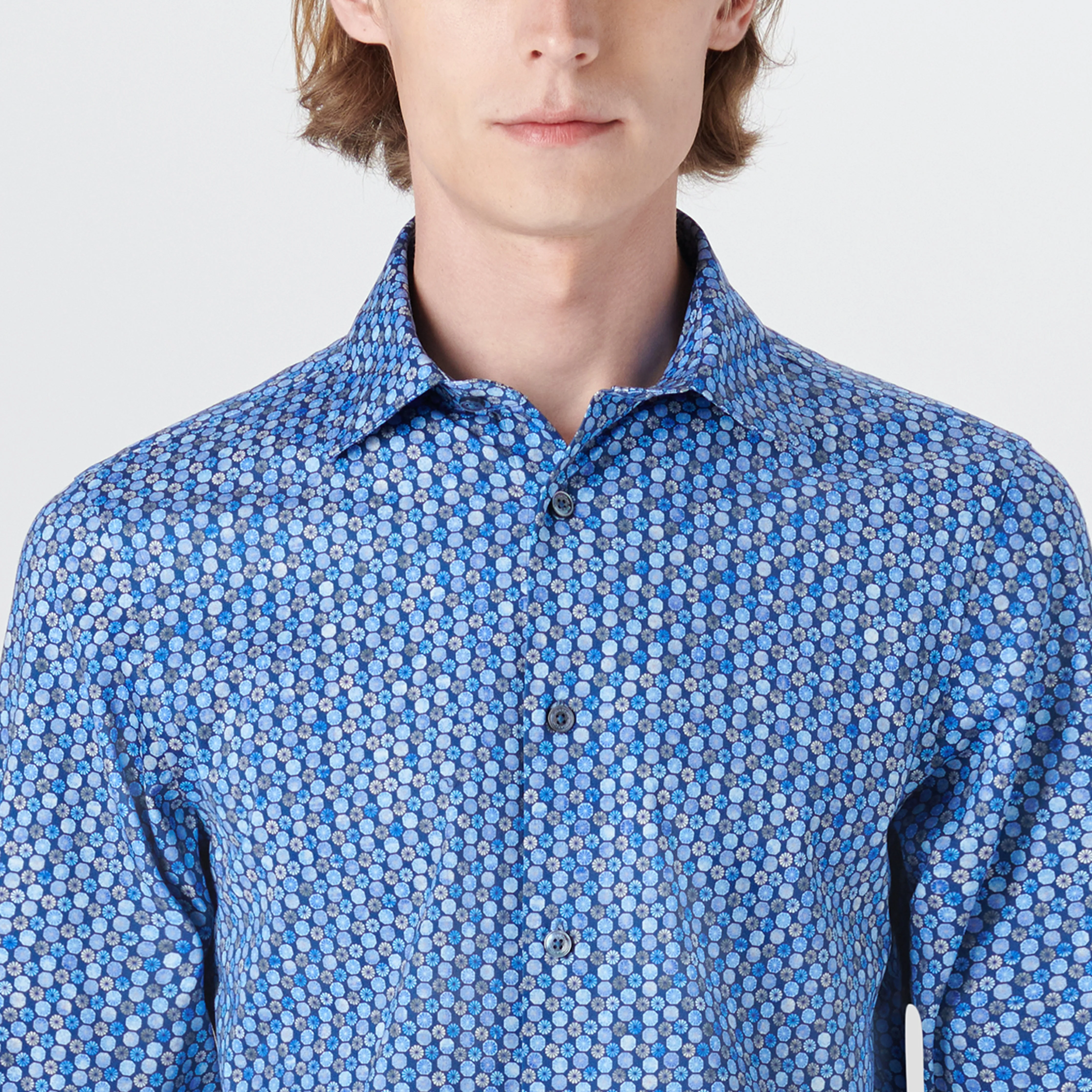 JAMES Geometric Floral Print OoohCotton Shirt